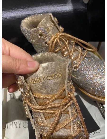 Cheap Reps Jimmy Choo JC X TIMBERLAND/F Boots with Crystal Hotfix