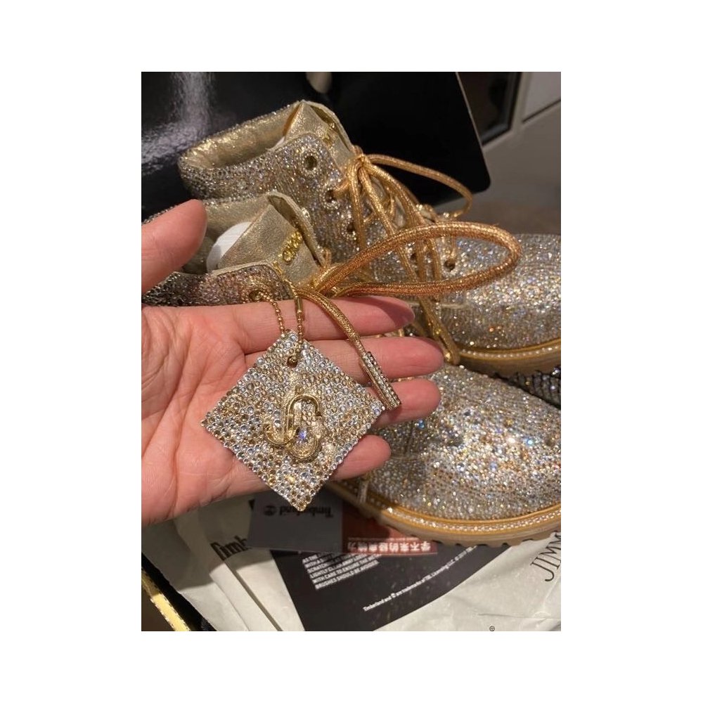 Cheap Reps Jimmy Choo JC X TIMBERLAND/F Boots with Crystal Hotfix
