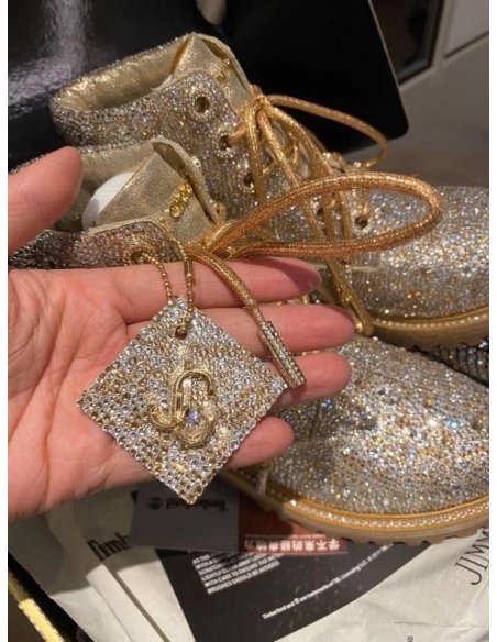 Cheap Reps Jimmy Choo JC X TIMBERLAND/F Boots with Crystal Hotfix