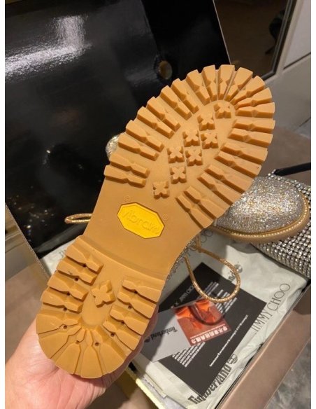 Cheap Reps Jimmy Choo JC X TIMBERLAND/F Boots with Crystal Hotfix