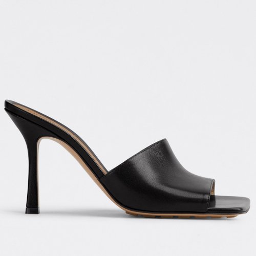 Cheap Reps Bottega Veneta Stretch Mules 90mm In Black Lambskin