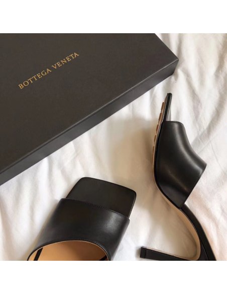 Cheap Reps Bottega Veneta Stretch Mules 90mm In Black Lambskin