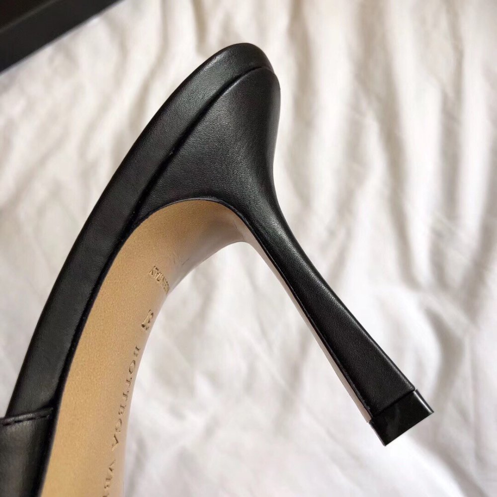 Cheap Reps Bottega Veneta Stretch Mules 90mm In Black Lambskin