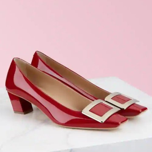 Cheap Reps Roger Vivier Belle Vivier 45mm Pumps In Red Patent Leather