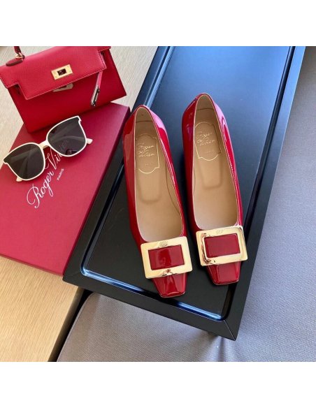 Cheap Reps Roger Vivier Belle Vivier 45mm Pumps In Red Patent Leather