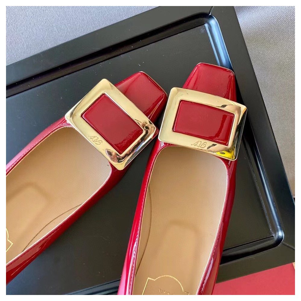 Cheap Reps Roger Vivier Belle Vivier 45mm Pumps In Red Patent Leather