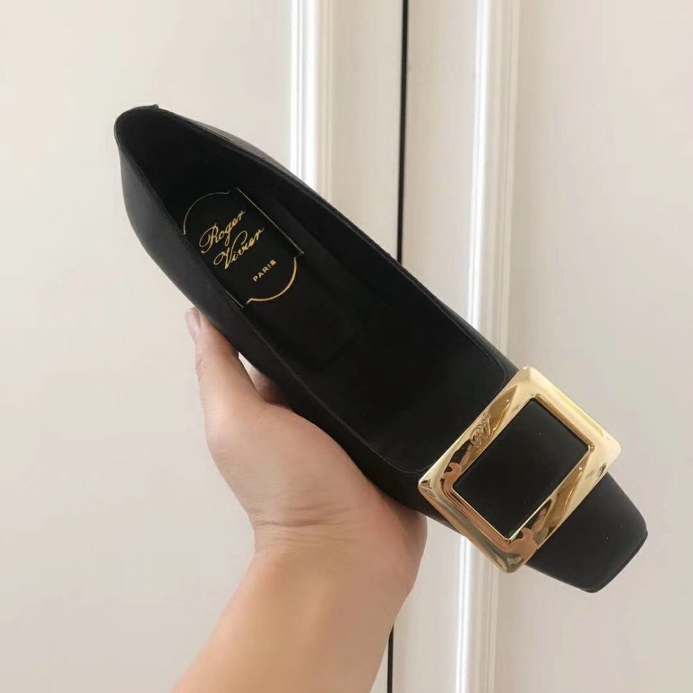 Cheap Reps Roger Vivier Belle Vivier 45mm Pumps In Black Calfskin