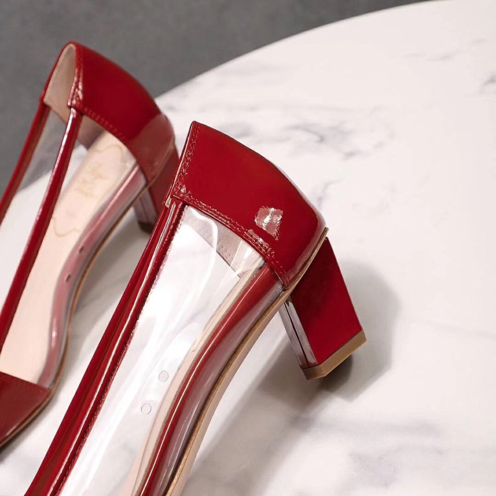 Cheap Reps Roger Vivier Belle Vivier Pumps In Red Patent and PVC