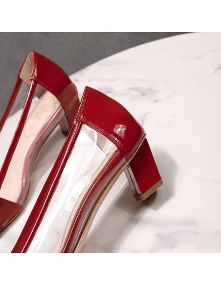 Cheap Reps Roger Vivier Belle Vivier Pumps In Red Patent and PVC