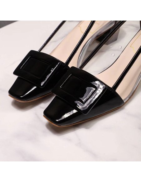 Cheap Reps Roger Vivier Belle Vivier Pumps In Black Patent and PVC