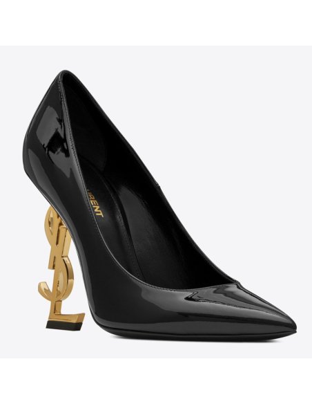 Cheap Reps Saint Laurent Opyum 110 Pumps In Patent Leather with Gold Heel
