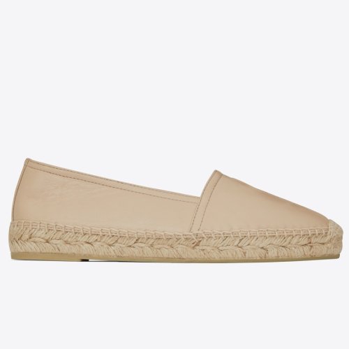Cheap Reps Saint Laurent Monogram Espadrilles In Beige Lambskin