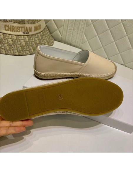 Cheap Reps Saint Laurent Monogram Espadrilles In Beige Lambskin
