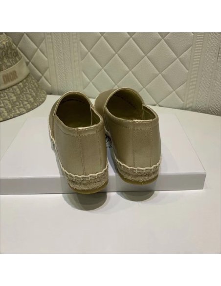 Cheap Reps Saint Laurent Monogram Espadrilles In Gold Lambskin