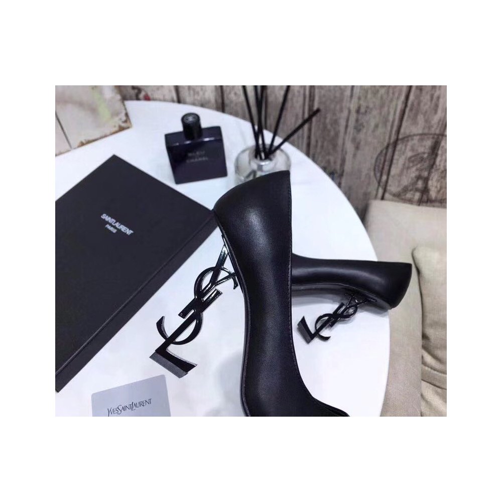 Cheap Reps Saint Laurent Opyum 110 Pumps In Lambskin with Black Heel