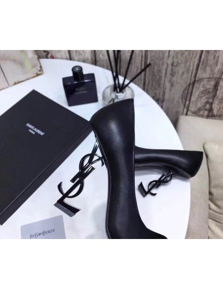 Cheap Reps Saint Laurent Opyum 110 Pumps In Lambskin with Black Heel