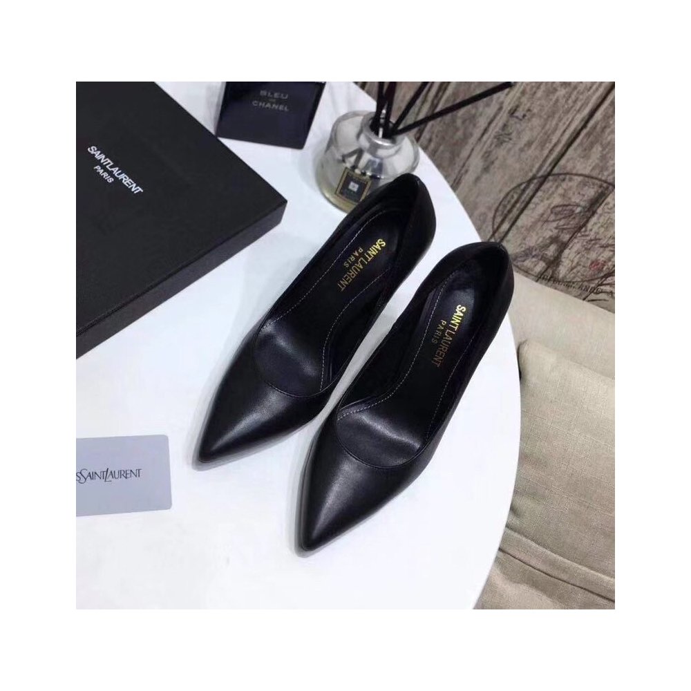 Cheap Reps Saint Laurent Opyum 110 Pumps In Lambskin with Black Heel