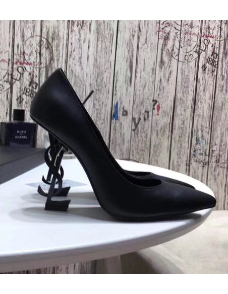 Cheap Reps Saint Laurent Opyum 110 Pumps In Lambskin with Black Heel