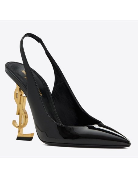 Cheap Reps Saint Laurent Opyum Slingback Pumps 110mm With Gold Heel