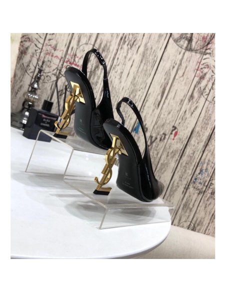 Cheap Reps Saint Laurent Opyum Slingback Pumps 110mm With Gold Heel
