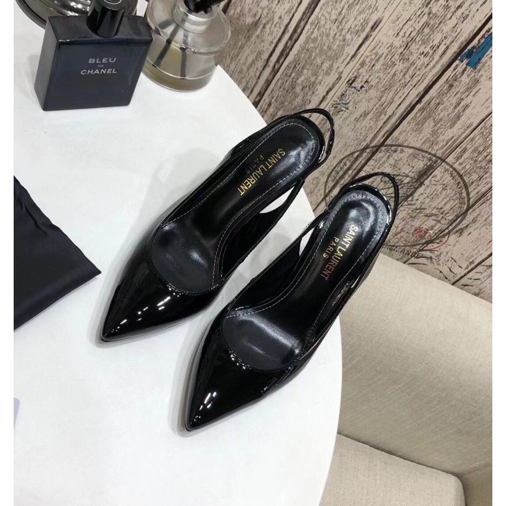 Cheap Reps Saint Laurent Opyum Slingback Pumps 110mm With Gold Heel