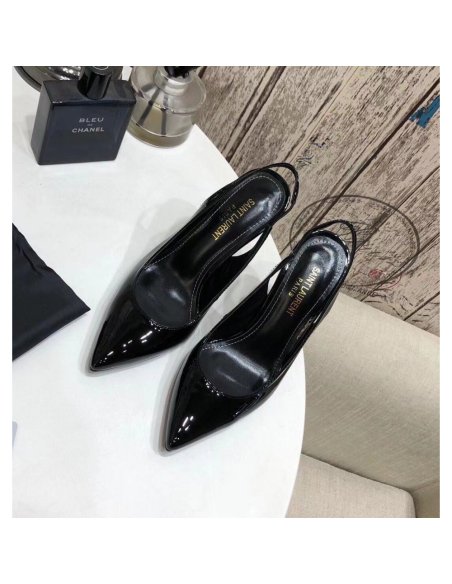 Cheap Reps Saint Laurent Opyum Slingback Pumps 110mm With Gold Heel