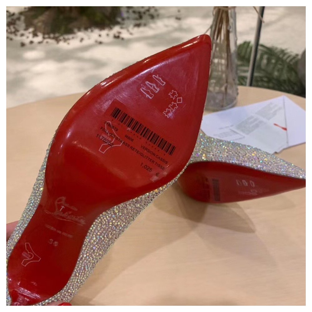 Cheap Reps Christian Louboutin Kate Strass 85mm Aurora Borealis Pumps