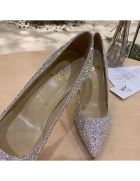 Cheap Reps Christian Louboutin Kate Strass 85mm Aurora Borealis Pumps