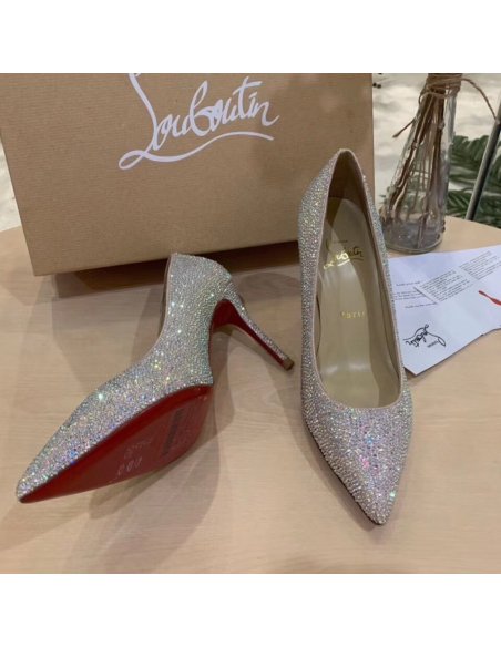 Cheap Reps Christian Louboutin Kate Strass 85mm Aurora Borealis Pumps