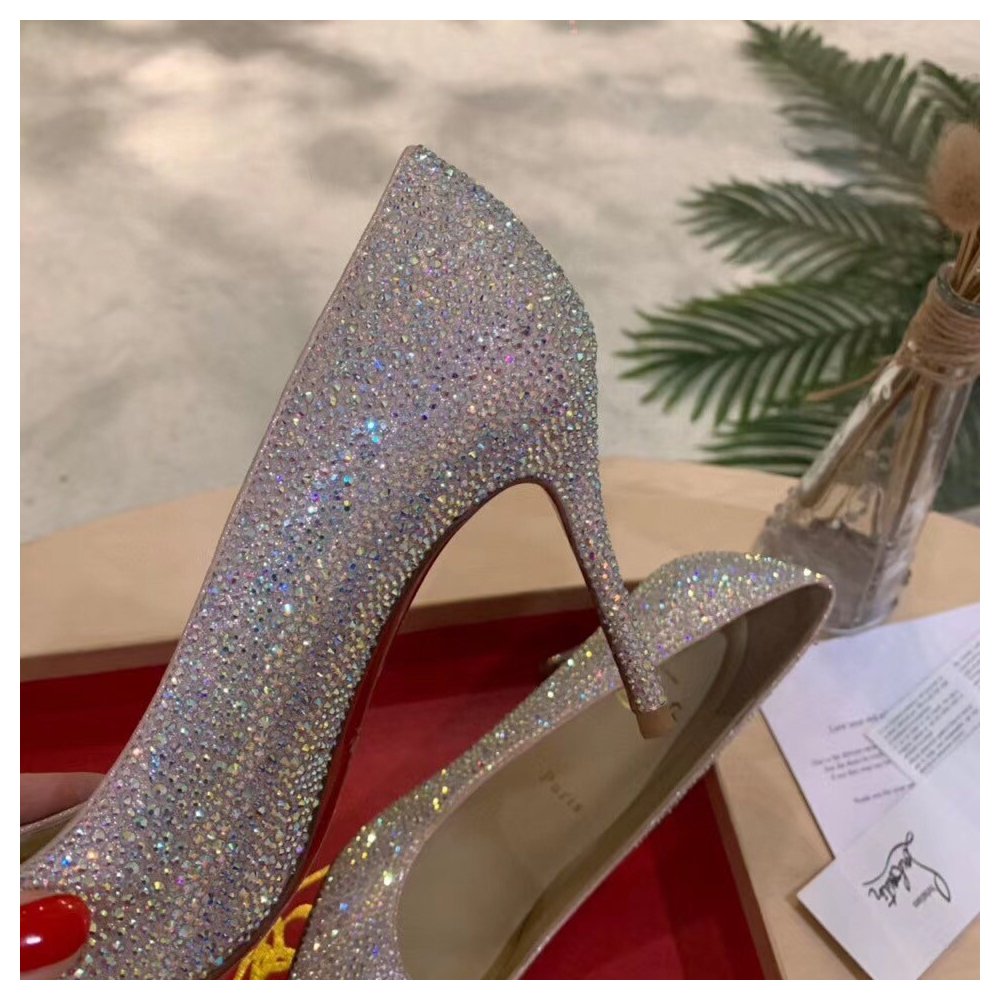 Cheap Reps Christian Louboutin Kate Strass 85mm Aurora Borealis Pumps