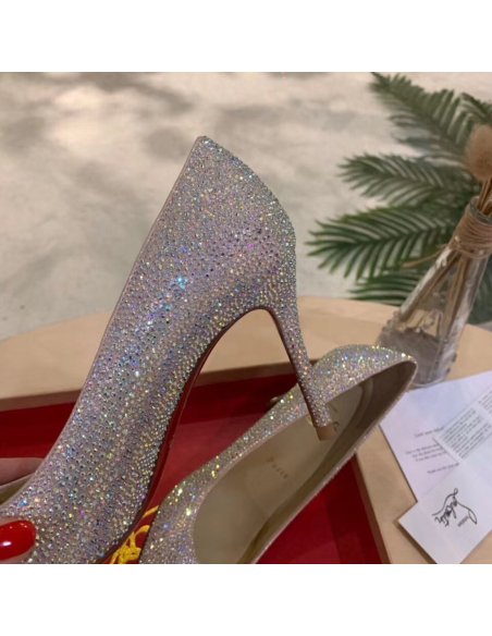 Cheap Reps Christian Louboutin Kate Strass 85mm Aurora Borealis Pumps