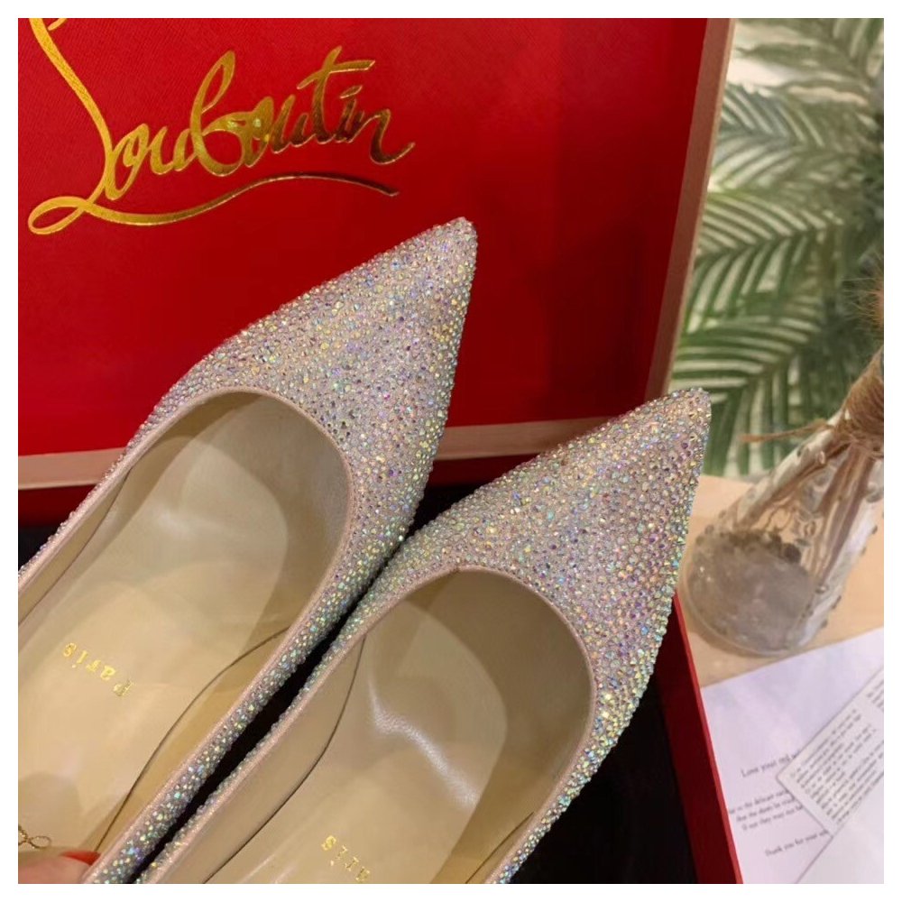 Cheap Reps Christian Louboutin Kate Strass 85mm Aurora Borealis Pumps
