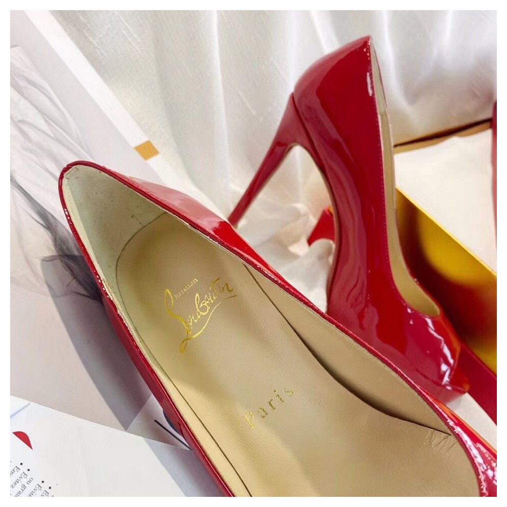 Cheap Reps Christian Louboutin Red Patent New Very Prive 100mm Pumps