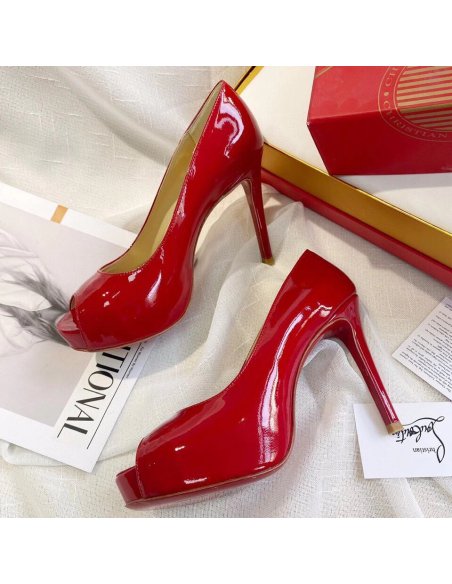 Cheap Reps Christian Louboutin Red Patent New Very Prive 100mm Pumps