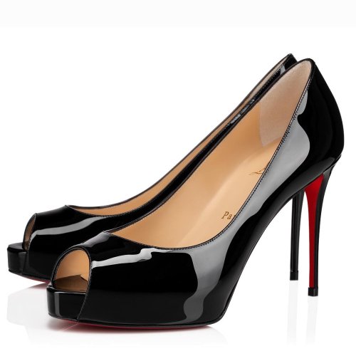 Cheap Reps Christian Louboutin Black Patent New Very Prive 100mm Pumps