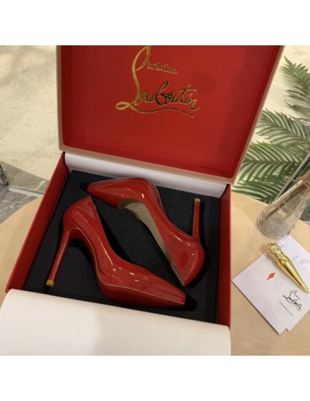 Cheap Reps Christian Louboutin Red Patent Pigalle Plato 100mm Pumps