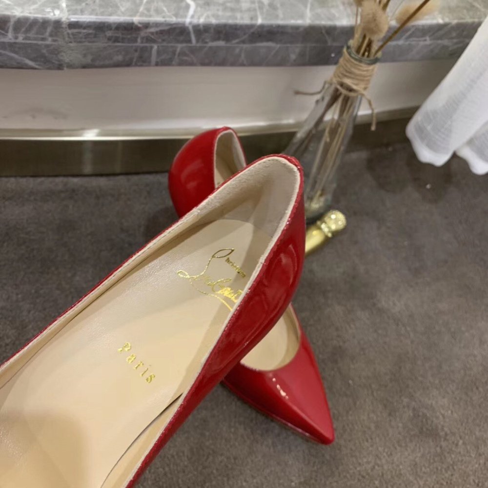 Cheap Reps Christian Louboutin Red Patent Pigalle Plato 100mm Pumps