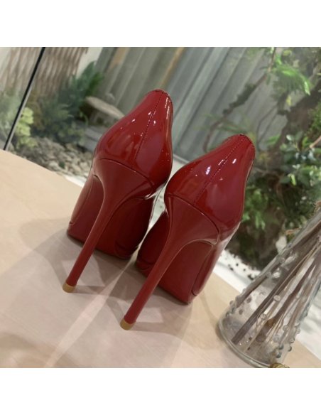 Cheap Reps Christian Louboutin Red Patent Pigalle Plato 100mm Pumps