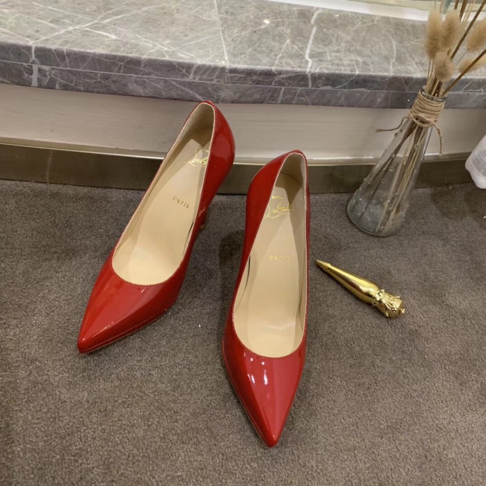 Cheap Reps Christian Louboutin Red Patent Pigalle Plato 100mm Pumps