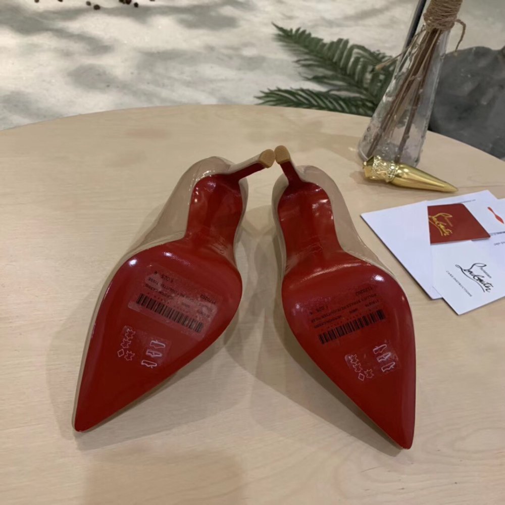 Cheap Reps Christian Louboutin Nude Patent Pigalle Plato 100mm Pumps