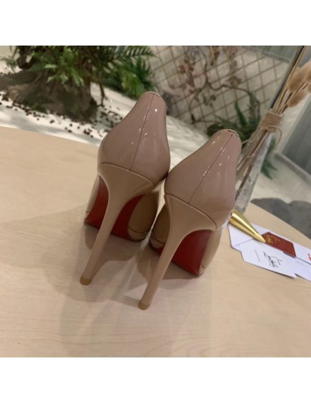 Cheap Reps Christian Louboutin Nude Patent Pigalle Plato 100mm Pumps