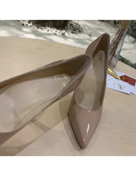 Cheap Reps Christian Louboutin Nude Patent Pigalle Plato 100mm Pumps