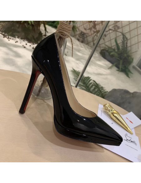 Cheap Reps Christian Louboutin Black Patent Pigalle Plato 100mm Pumps
