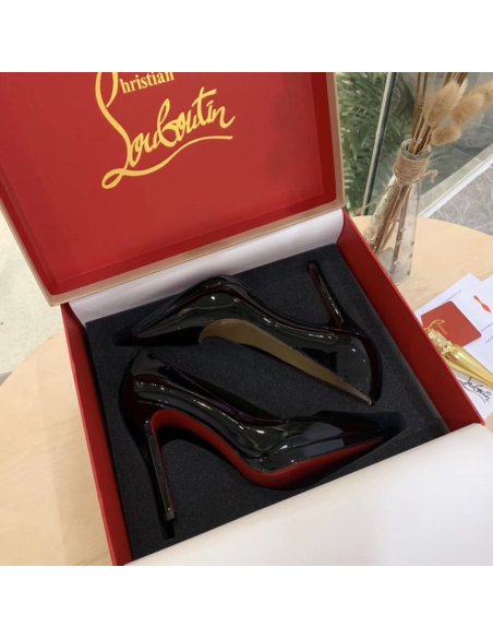 Cheap Reps Christian Louboutin Black Patent Pigalle Plato 100mm Pumps