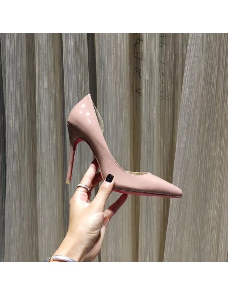 Cheap Reps Christian Louboutin Nude Patent Iriza 100mm Pumps