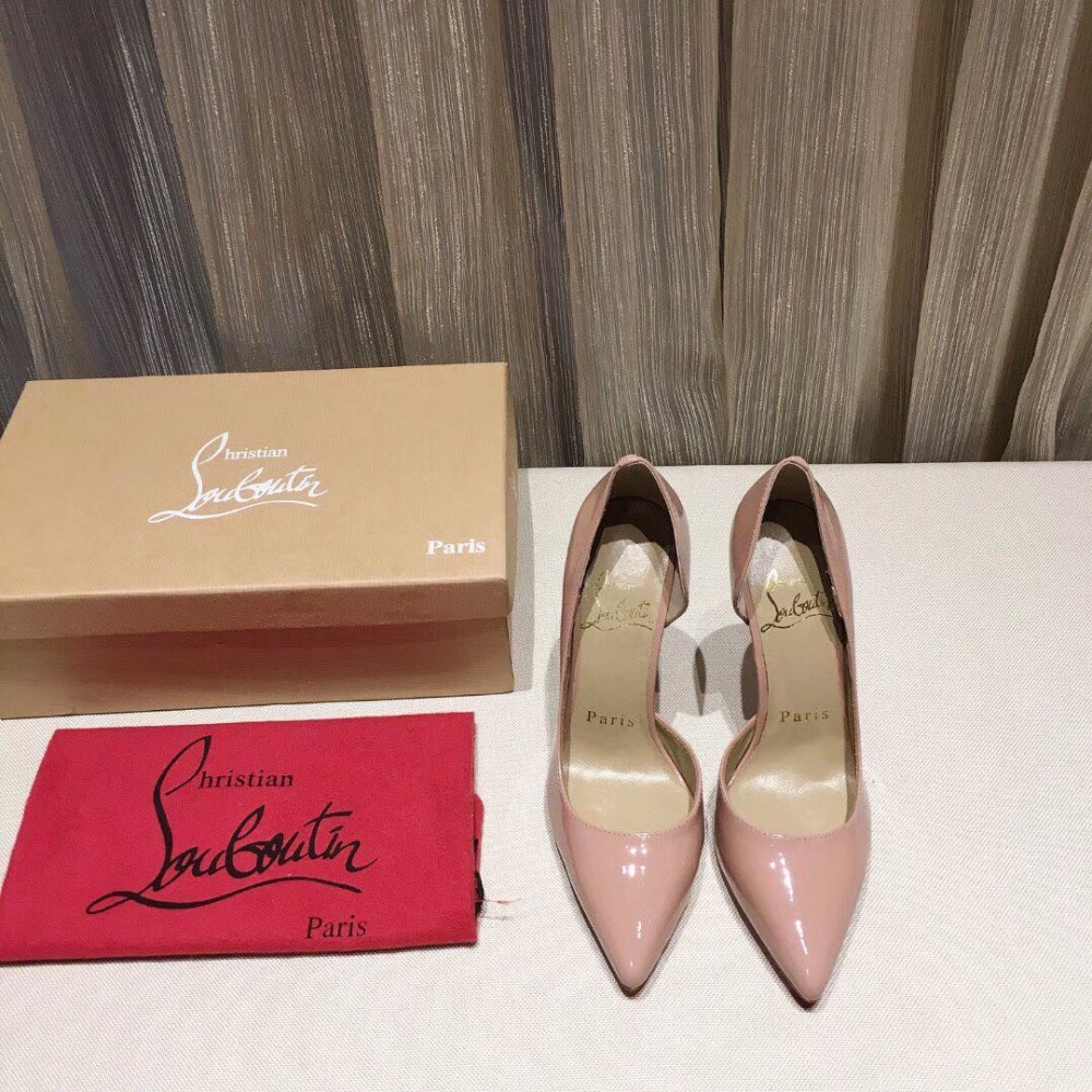 Cheap Reps Christian Louboutin Nude Patent Iriza 100mm Pumps
