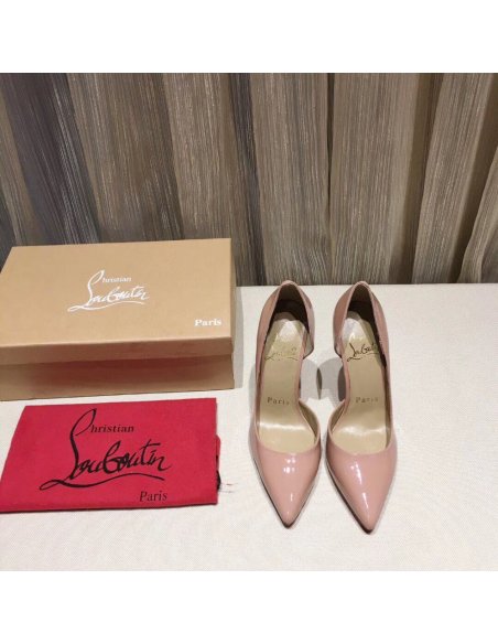 Cheap Reps Christian Louboutin Nude Patent Iriza 100mm Pumps