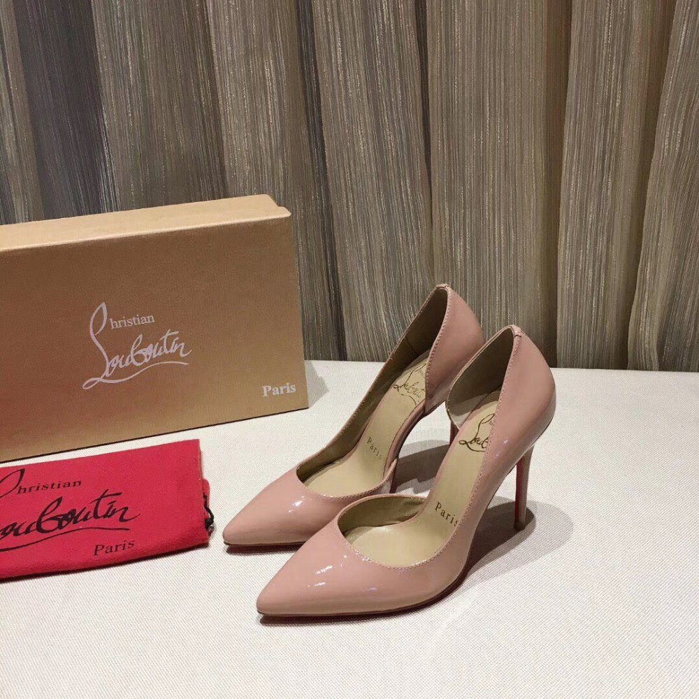 Cheap Reps Christian Louboutin Nude Patent Iriza 100mm Pumps