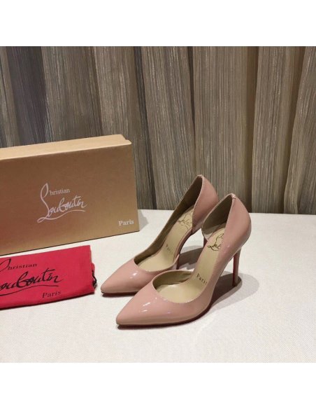 Cheap Reps Christian Louboutin Nude Patent Iriza 100mm Pumps
