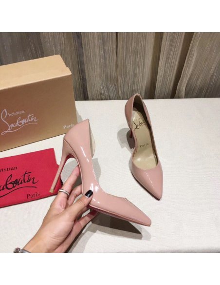 Cheap Reps Christian Louboutin Nude Patent Iriza 100mm Pumps